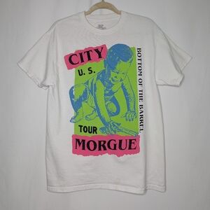 City Morgue Men's White 2021 Bottom Of The Barrel Concert Tour T-shirt M